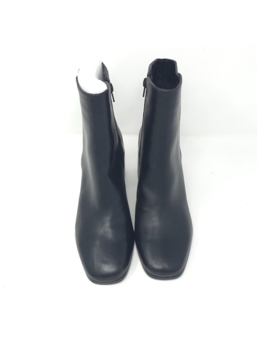 BCBGeneration Black Leather Block Heel Ankle Boots 8M - Picture 11 of 12